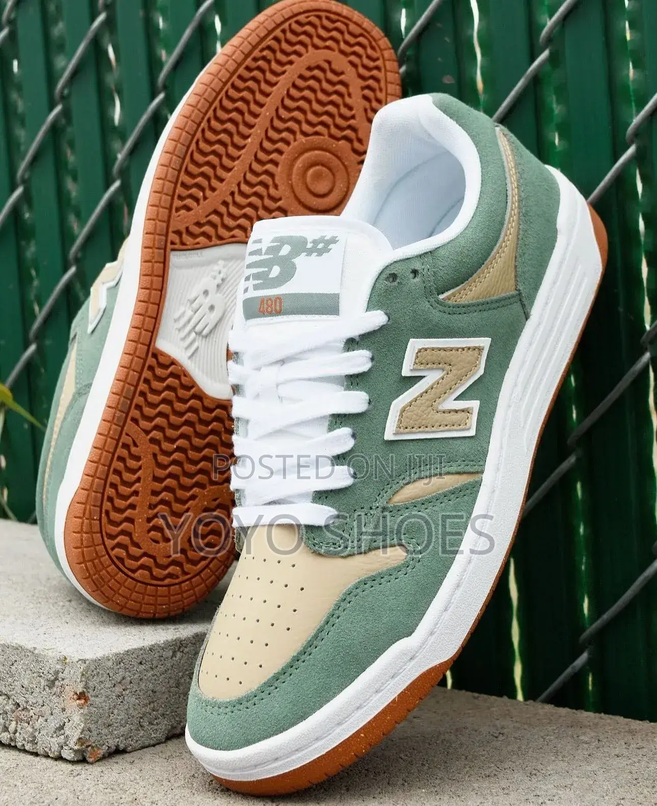 New Balance Numeric 480 Juniper Khaki/Green Unisex Sneaker