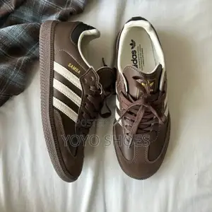 Adidas Samba OG Dark Brown/White Stripes Unisex Sneakers