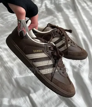 Adidas Samba OG Dark Brown/White Stripes Unisex Sneakers