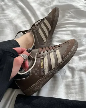 Adidas Samba OG Dark Brown/White Stripes Unisex Sneakers