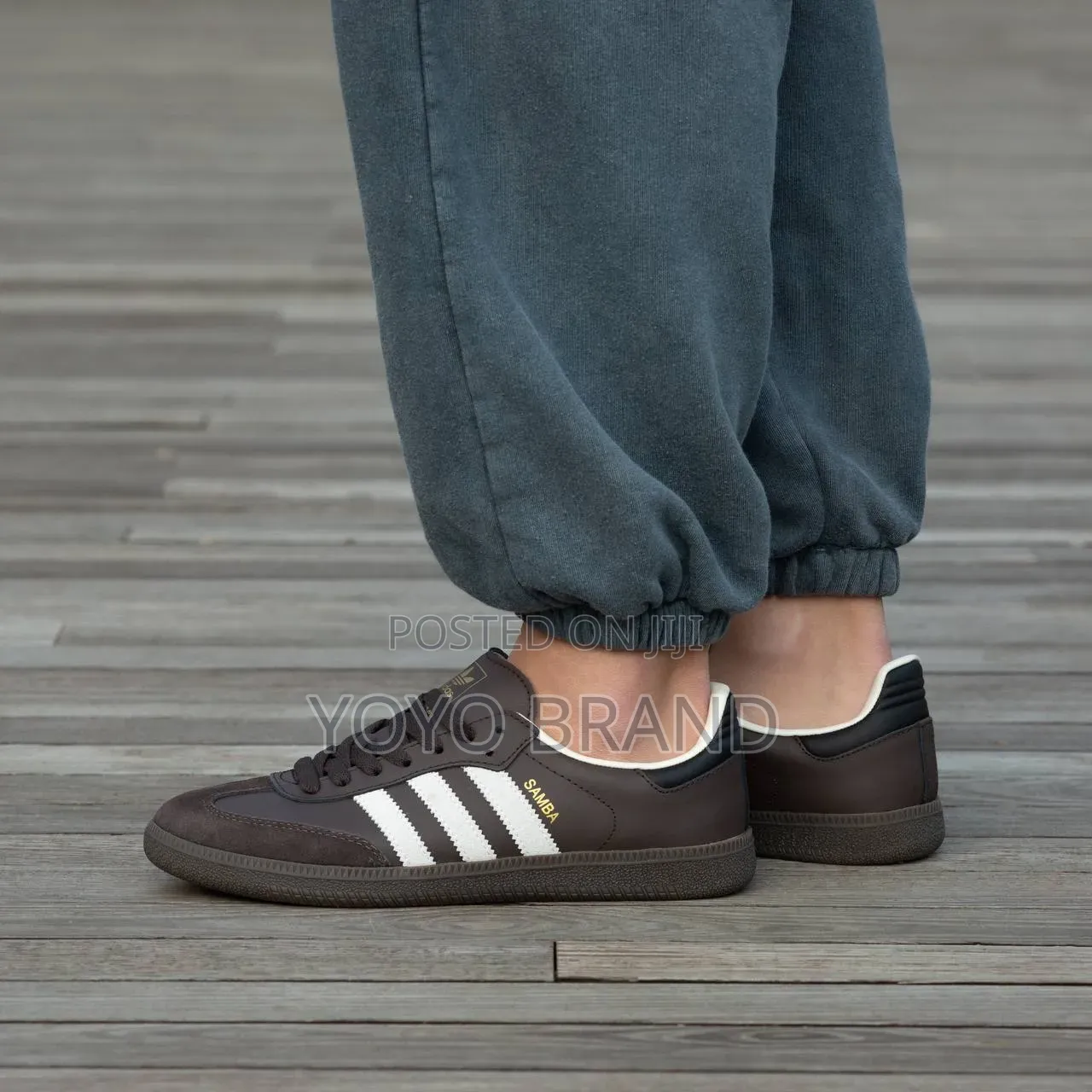 Adidas Samba OG Dark Brown/White Stripes Unisex Sneakers