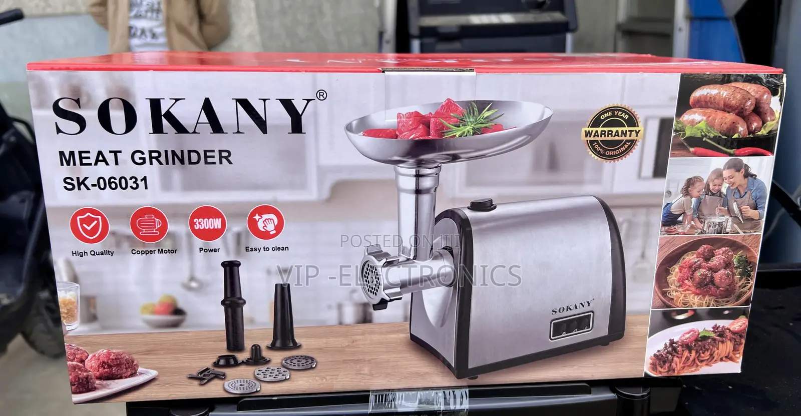 SOKANY Electric Meat Grinder SKW– Powerful Efficient
