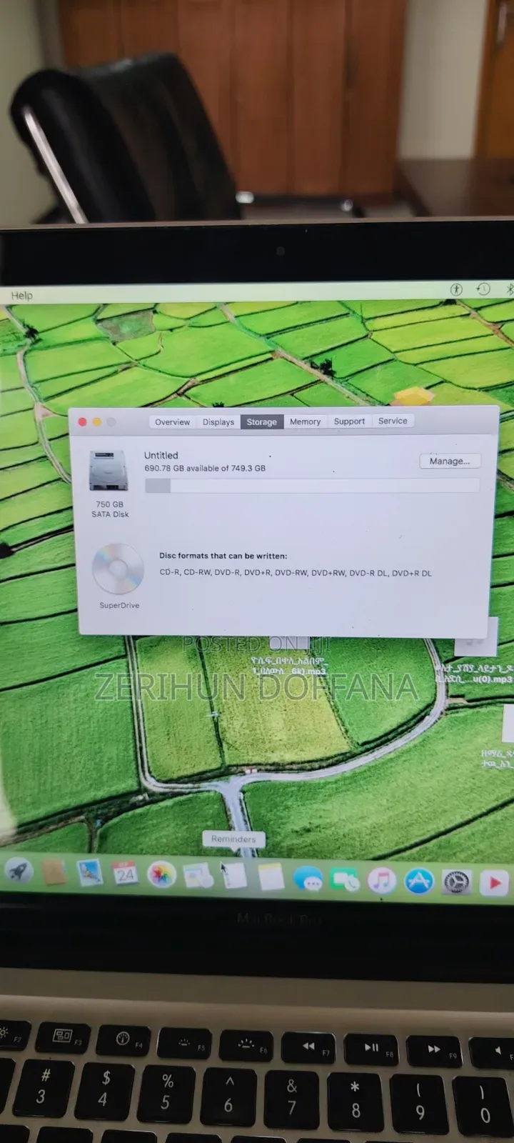 Laptop Apple MacBook Pro 2011 4GB Intel Core i7 HDD 750GB