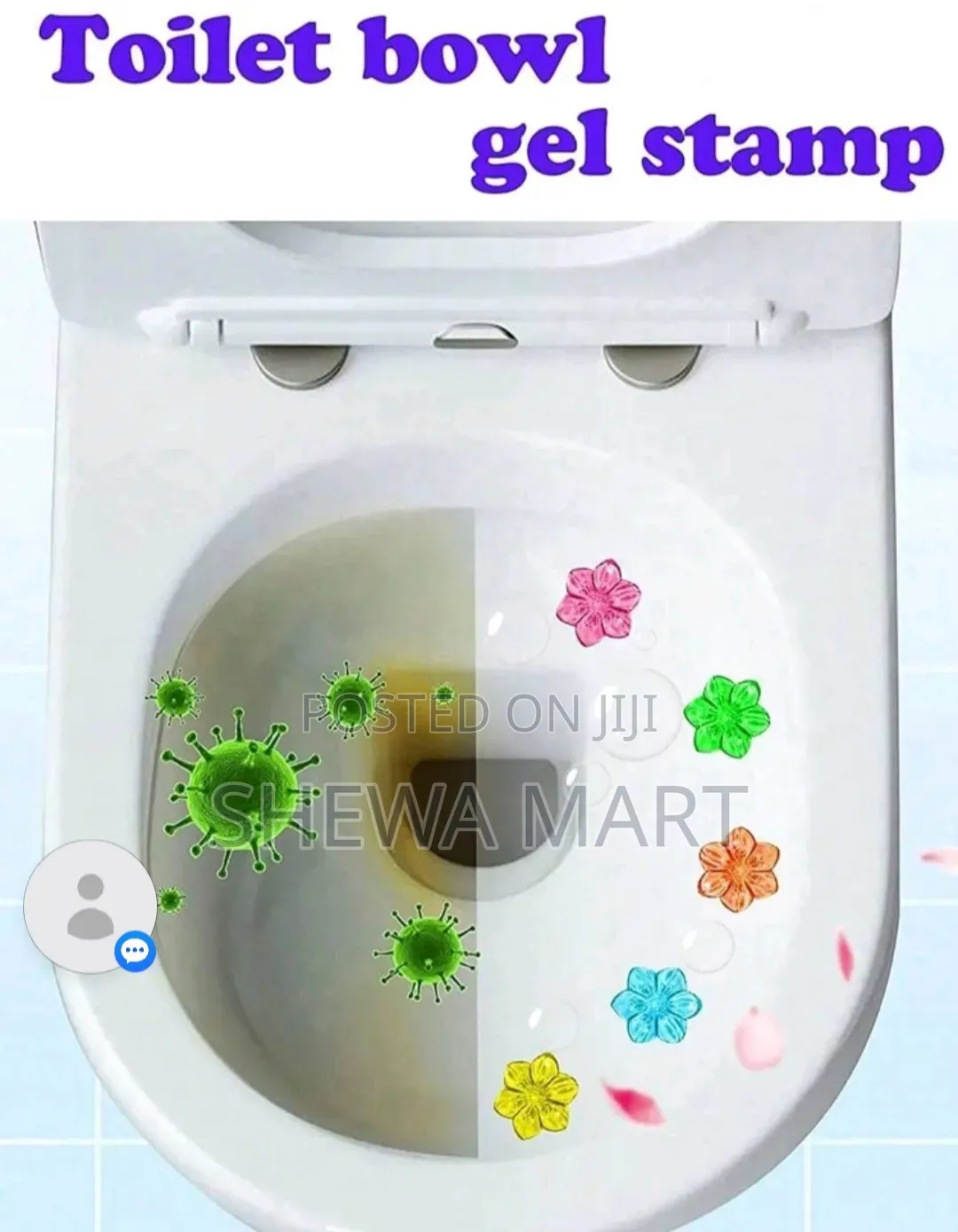 Colors Fragrances Toilet Cleaning Gel, Floral Print Toilet Gel