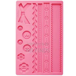 Buttons and Boarders Silicone Mould