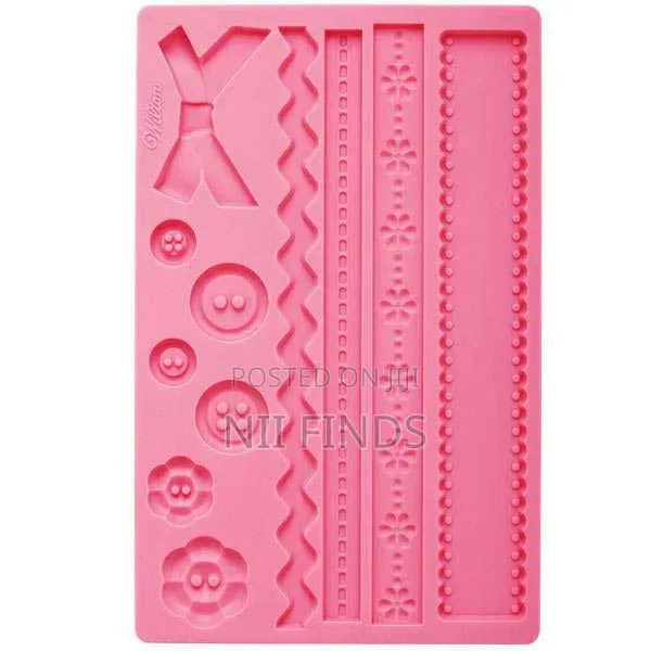 Buttons and Boarders Silicone Mould