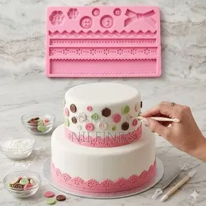 Buttons and Boarders Silicone Mould