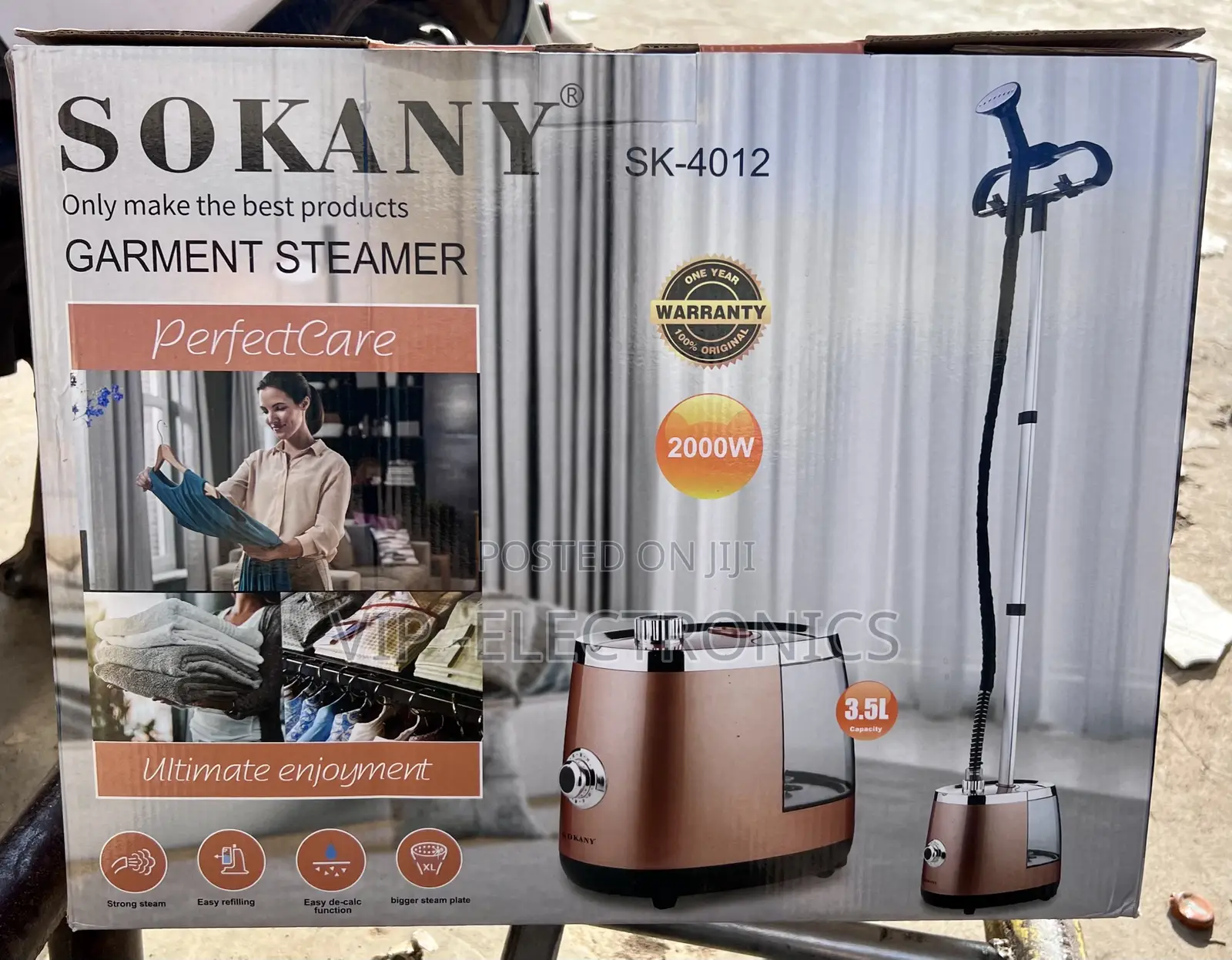 SOKANY Garment Steamer Powerful 2000W Heating System and Large 3.5L