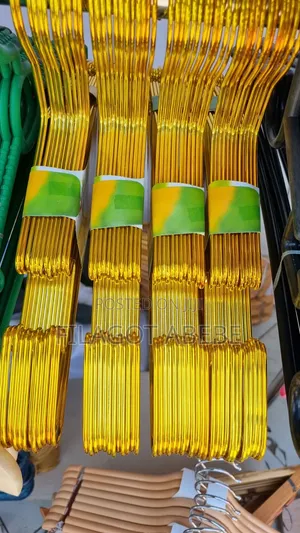 Golden Color .High-Quality Imported Steel Hanger Pack of 24pc