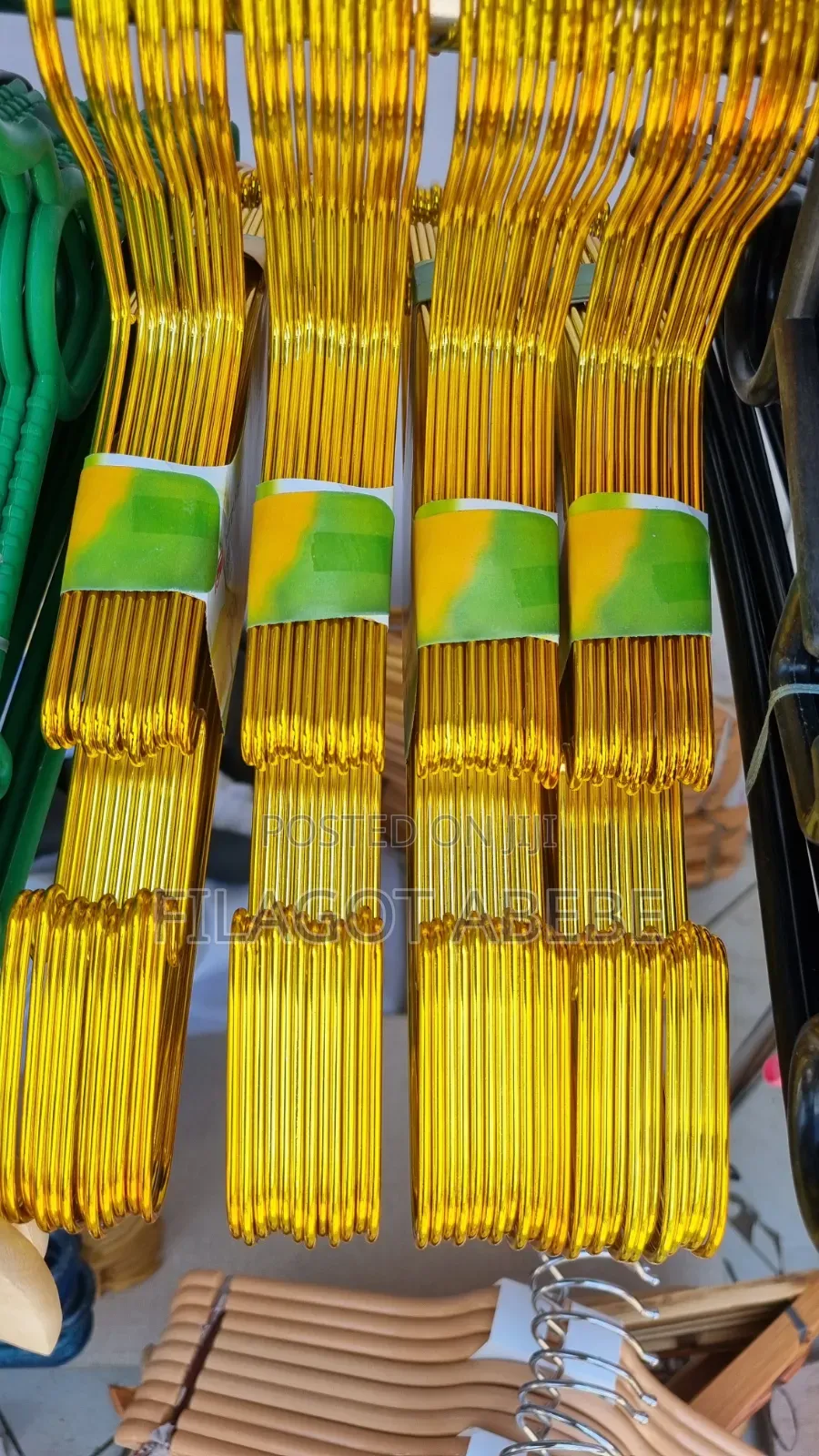 Golden Color .High-Quality Imported Steel Hanger Pack of 24pc