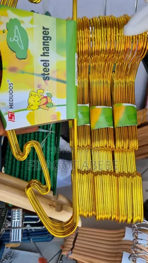Golden Color .High-Quality Imported Steel Hanger Pack of 24pc