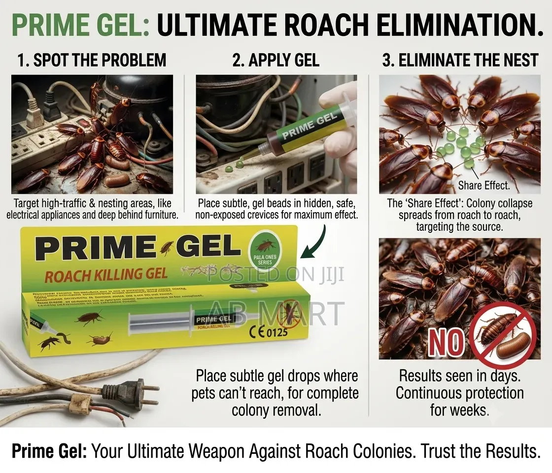 Prime Gel በረሮዎችን ለማጥፋት