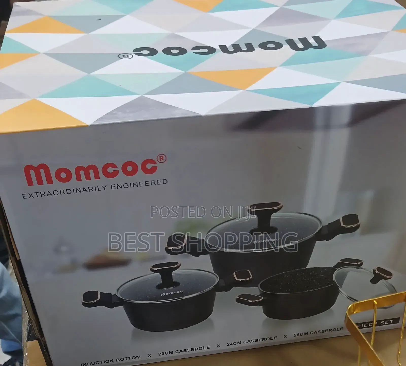 Momcoc 3 in 1 Granite Non Stick Cookware