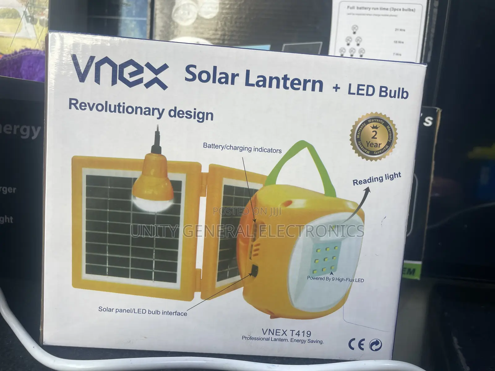 Vnex ባለ አንድ አምፓል ሶላር