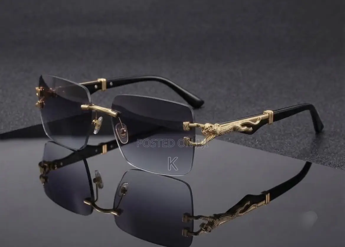 Luxury Gold Metal Square Sunglasses