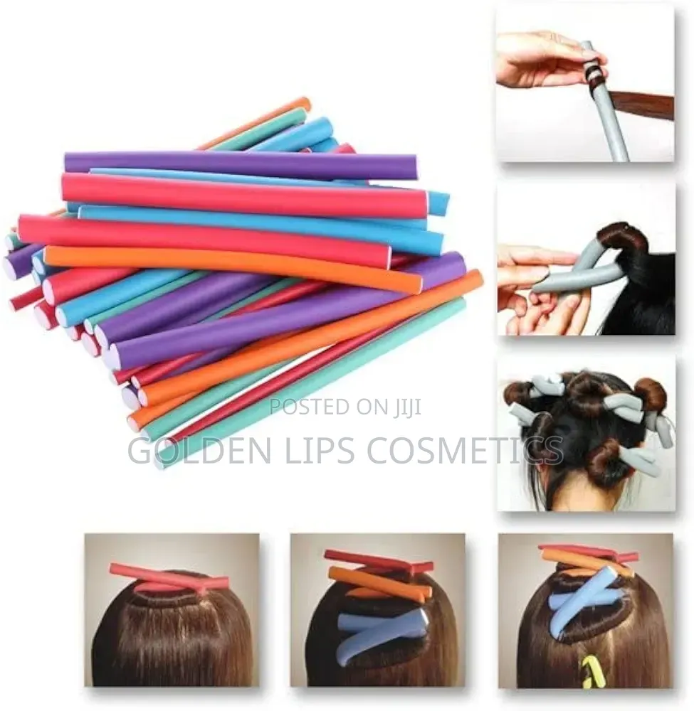 Magic Touch Flexible Hair Curling Rods 10pcs Heatless Rollers
