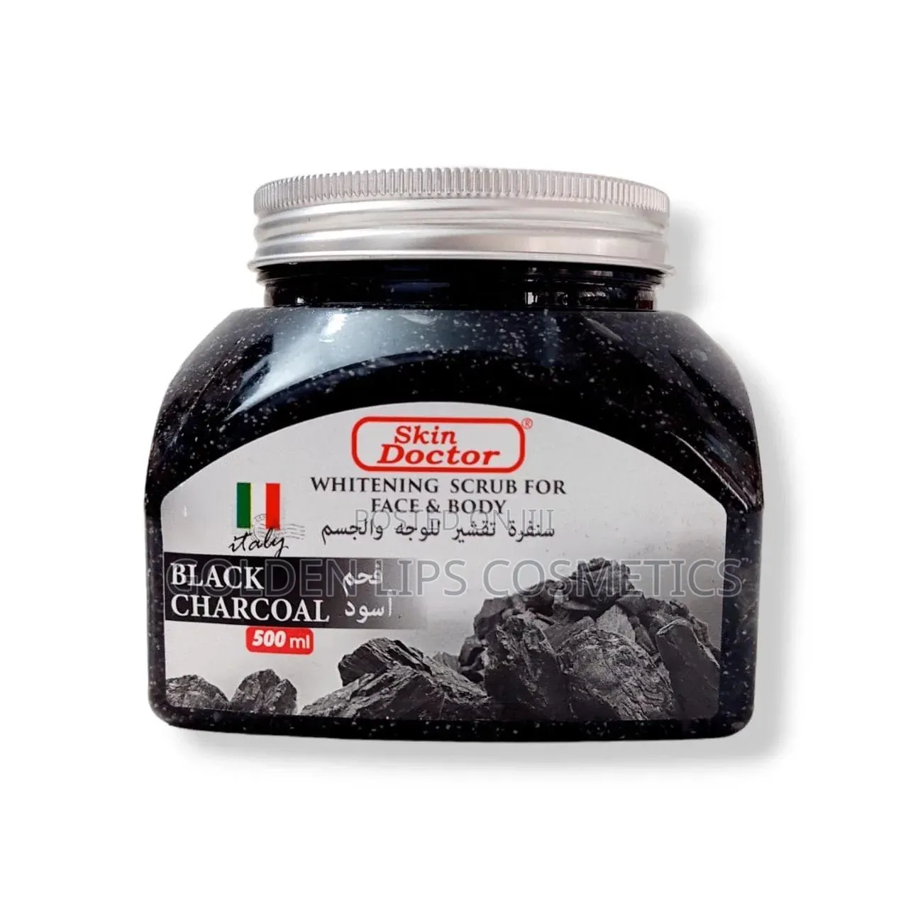 Skin Doctor Black Charcoal Whitening Scrub Face and Body 500ml