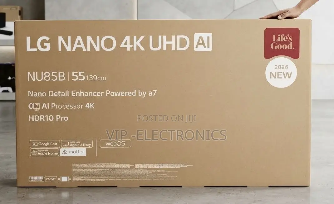 LG 55 Inch TV NU85B Nano UHD Smart – 2026 New Powered by the Α7