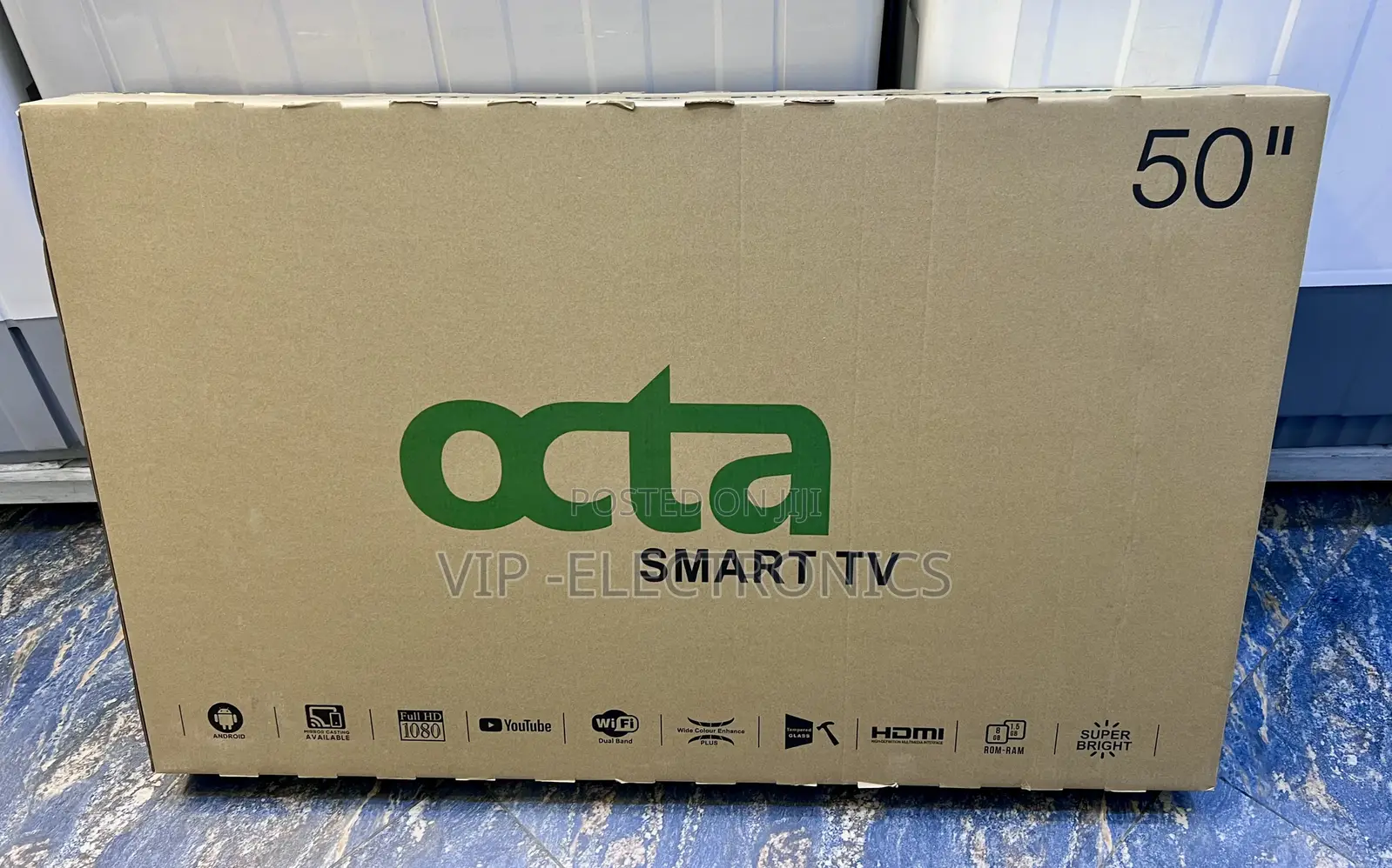 Octa 50 Inch TV Smart Android TV Full HD 1080p Built-in YouTube