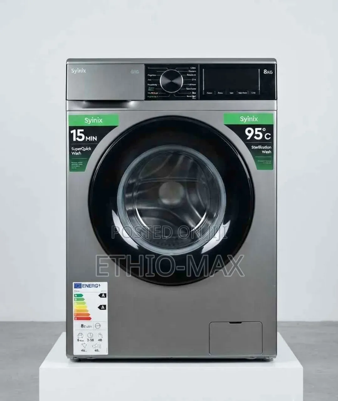 Syinix Washing Machine 8KG Full Automatic – Smart Powerful Cleaning