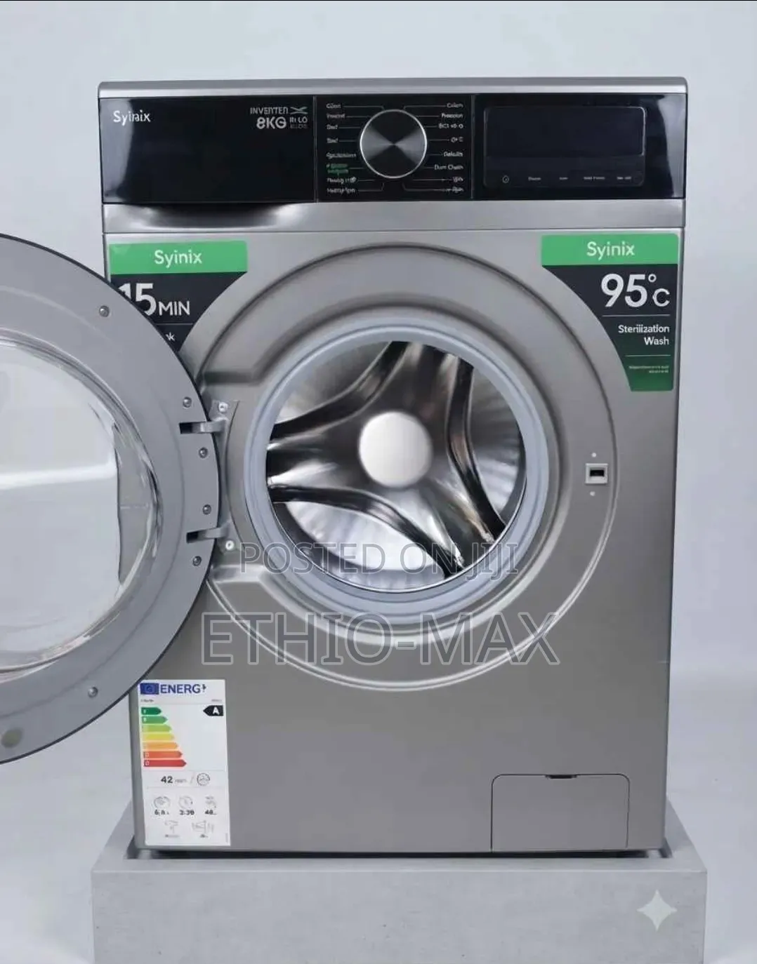 Syinix Washing Machine 8KG Full Automatic – Smart Powerful Cleaning