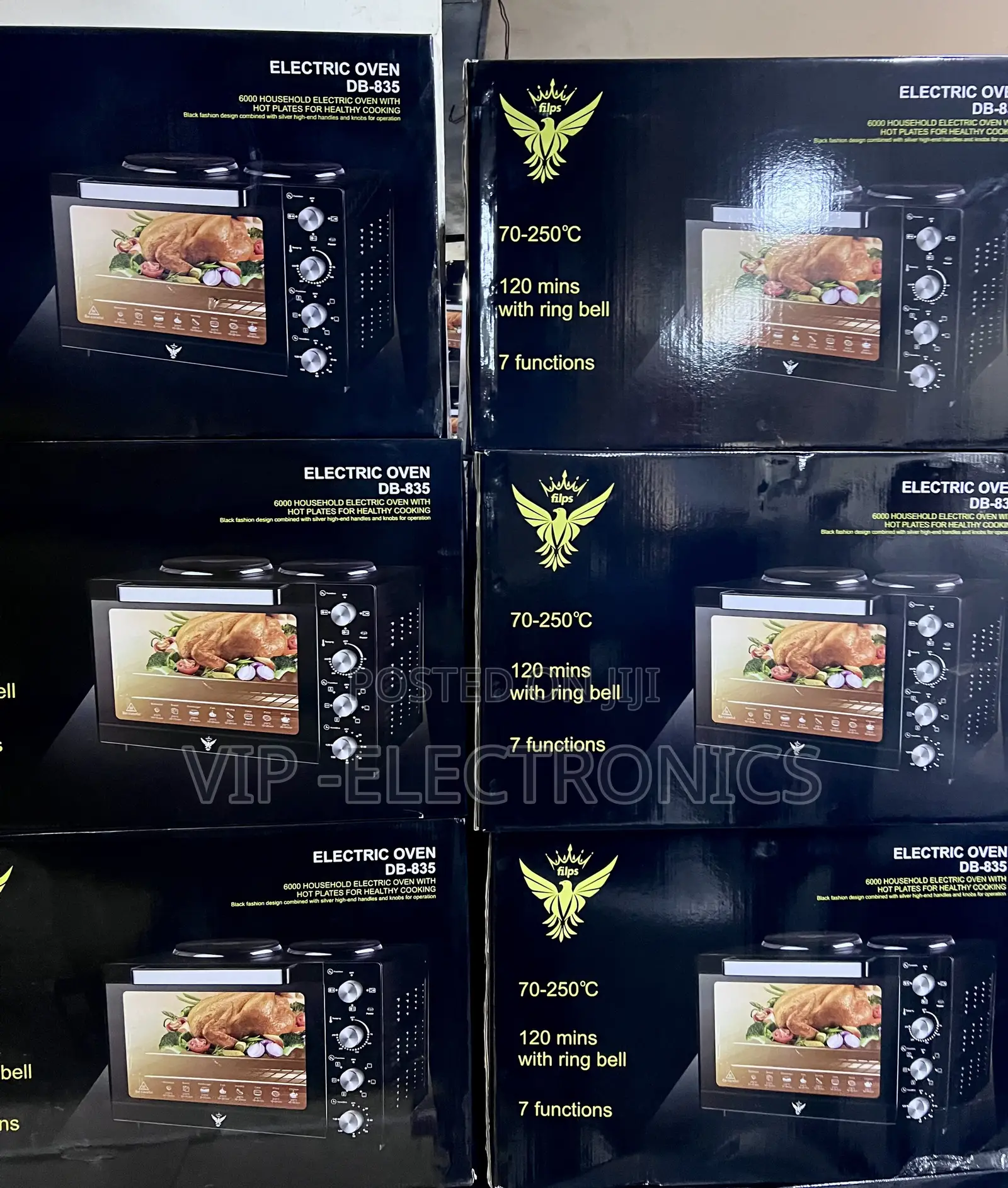Filps Mini Electric Oven 60L 6000W With Hot Plates | 7 Functions