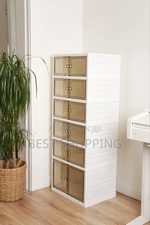 Foldable Plastic Shoes Rack and Multipurpose Organizer የጫማና የልብስ ቁምሳጥን