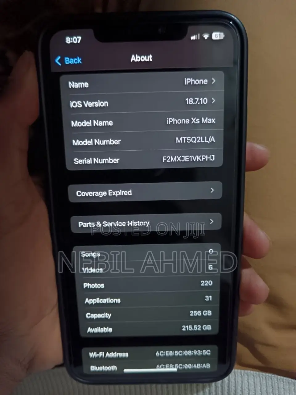 New Apple iPhone XS Max 256 GB Black