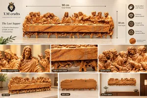 The LAST SUPPER — Handcrafted Wanza Wood Masterpiece የመጨረሻው እራት