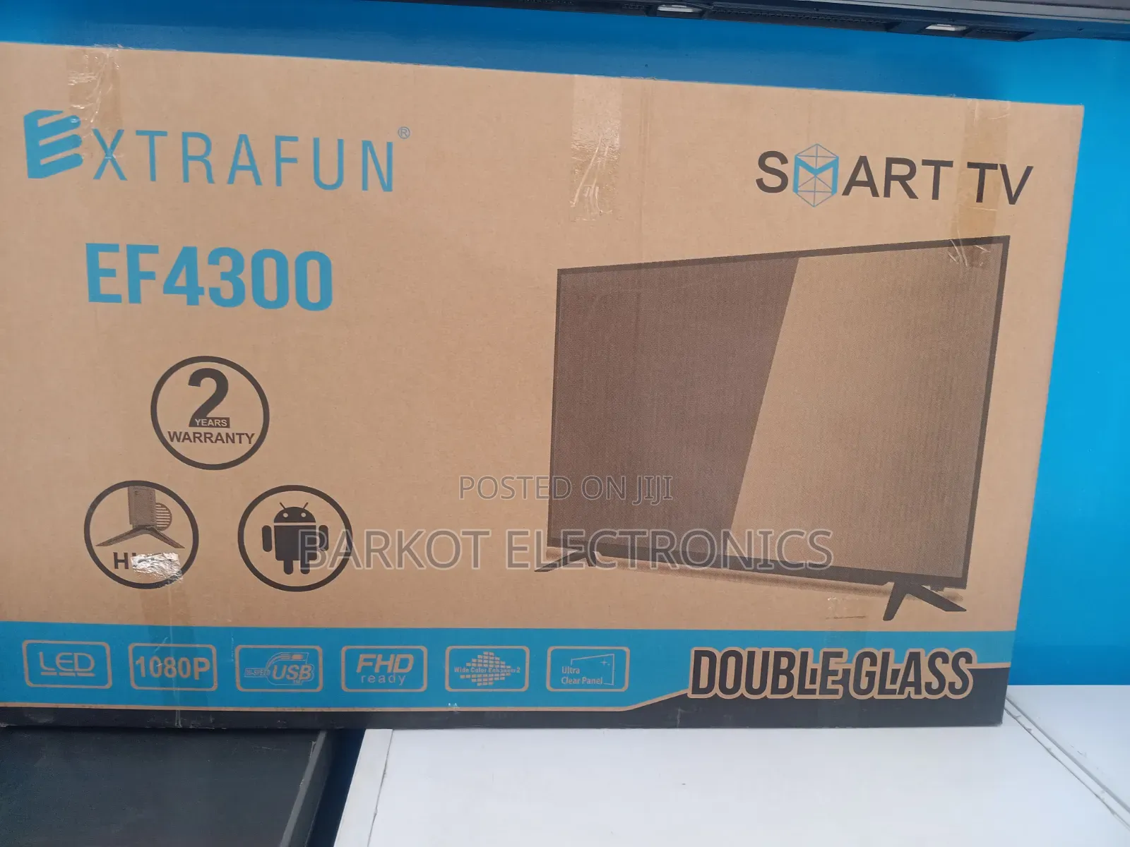 Xtrafun Smart Led TV 43 Inch Andraid Doubel Gelass 2026 Hi Fi Speaker