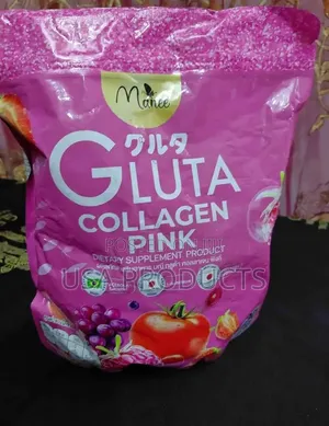 Manee Gluta Collagen Pink Supplement Powder (300g Total / 30 Sachets)