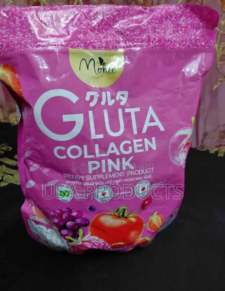 Manee Gluta Collagen Pink Supplement Powder (300g Total / 30 Sachets)