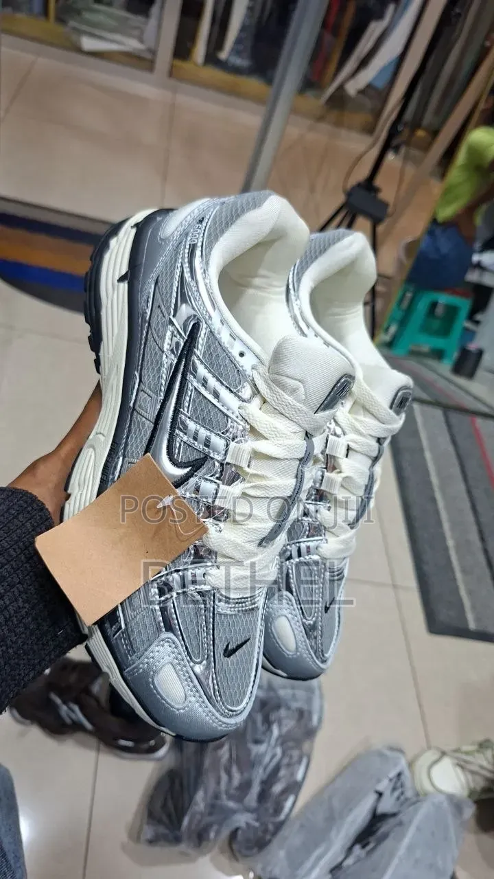 Nike P-6000 Metallic Silver,Royal Blue and Pink Sneakers