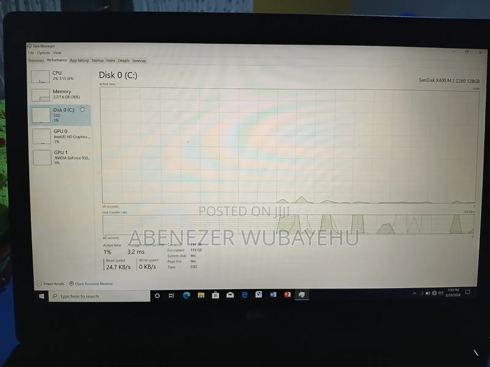 Laptop Dell Latitude 5580 8GB Intel Core i7 SSD 128GB