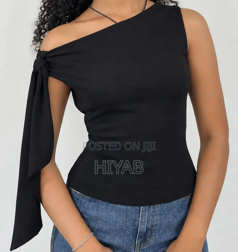 One-Shoulder Tie Top