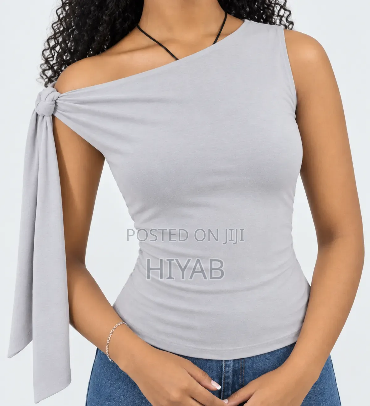 One-Shoulder Tie Top