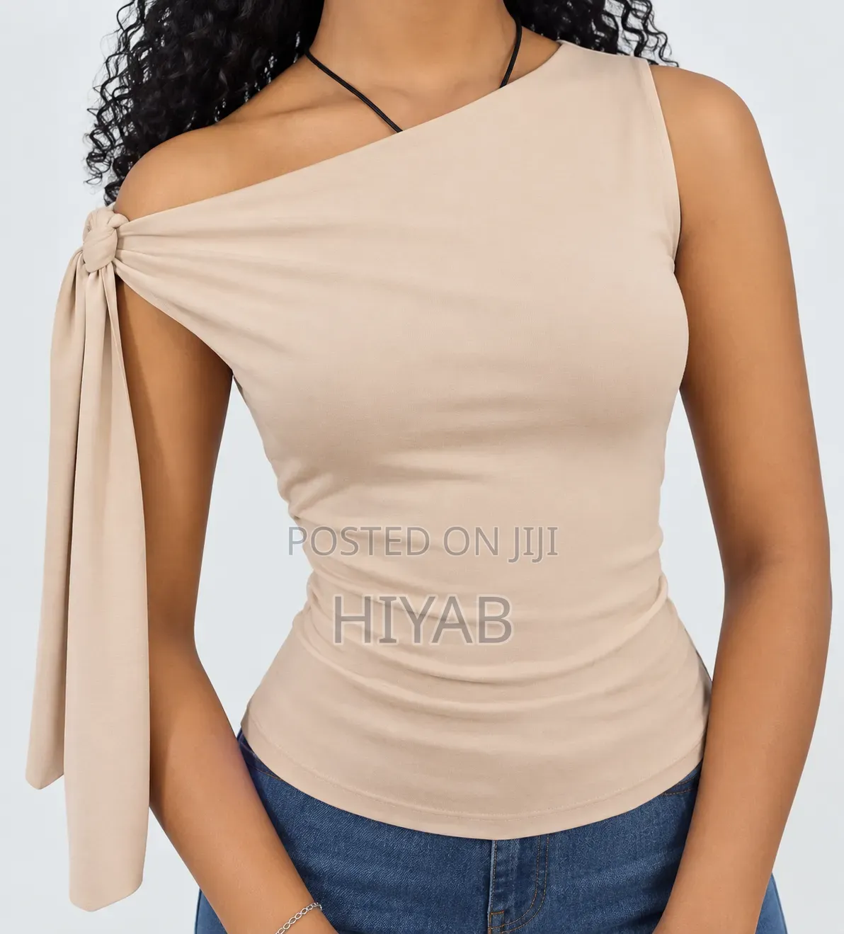 One-Shoulder Tie Top