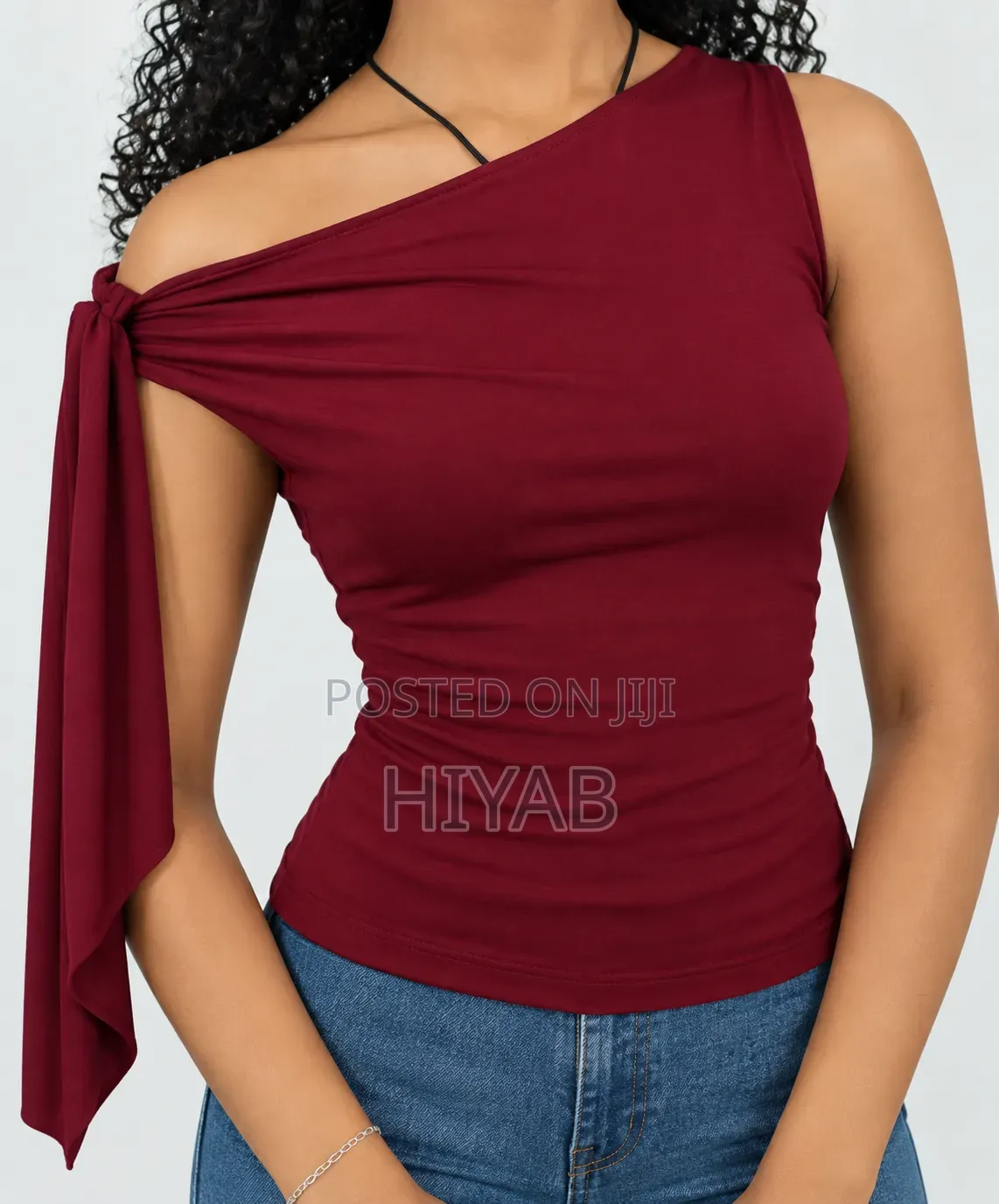 One-Shoulder Tie Top