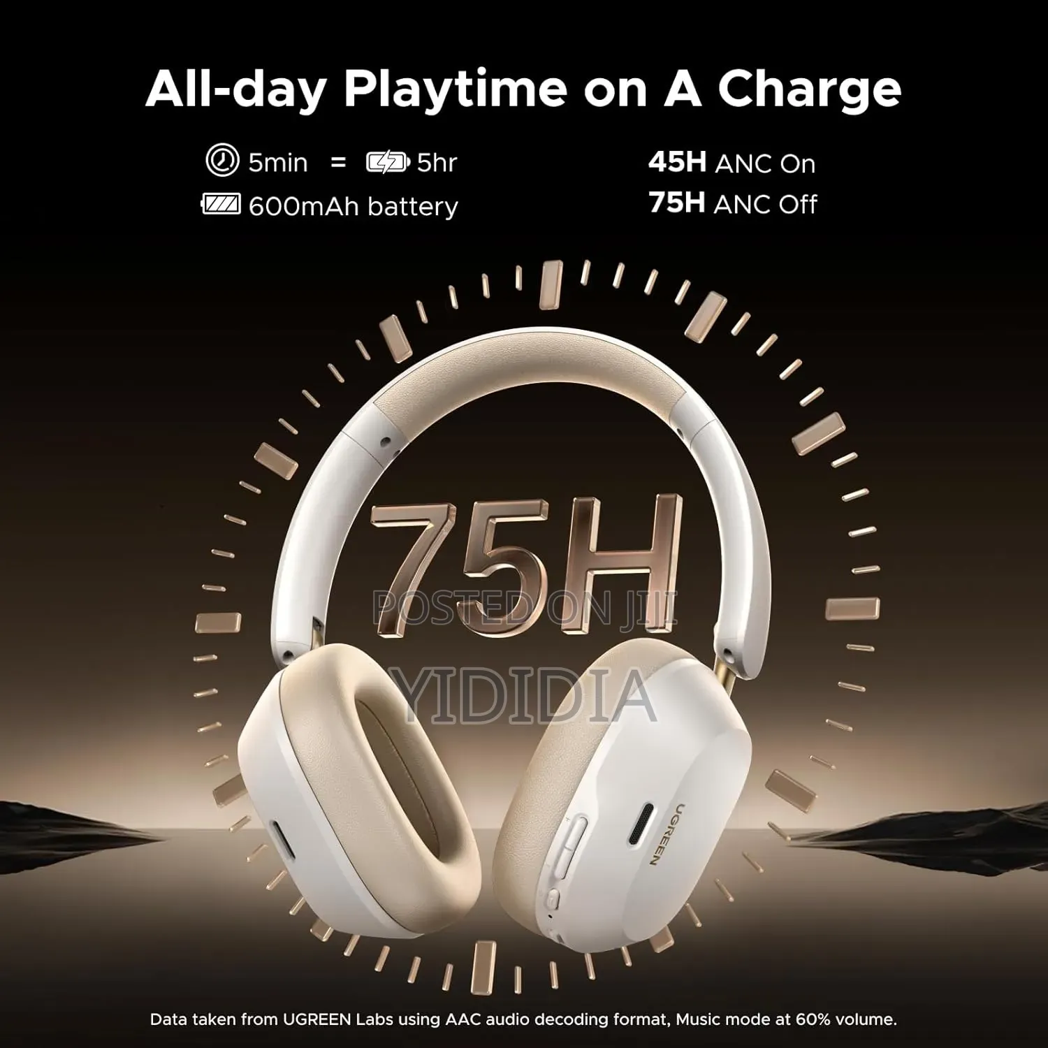 UGREEN HiTune Max5c Hybrid ANC Wireless Headphones