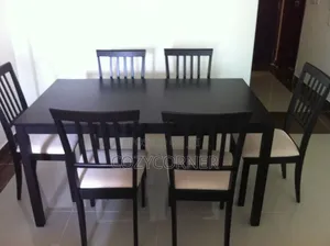 Cool 6 Seater Dining Table With Simplicity. የምግብ ጠረጴዛ