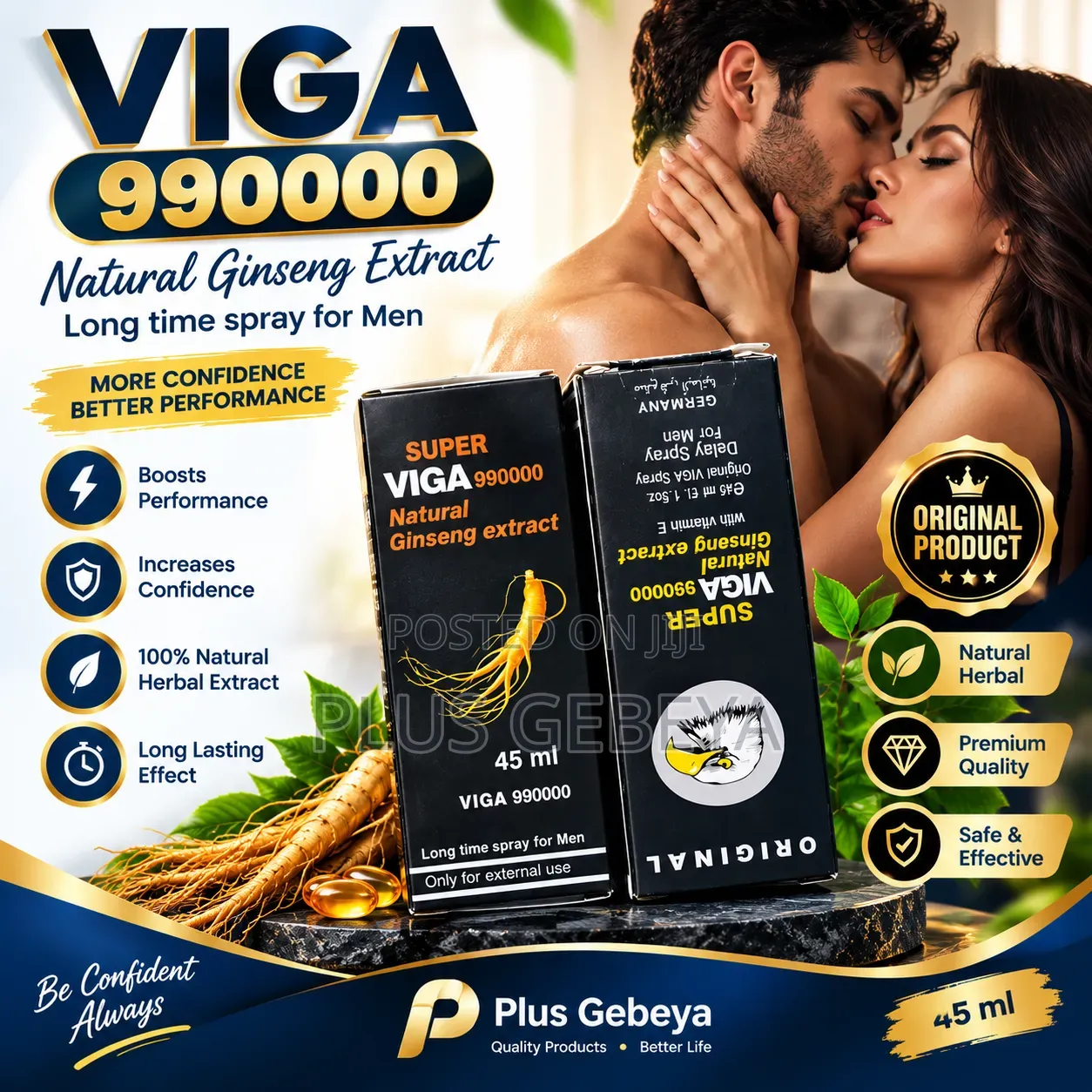 Title: VIGA 990000 45ml – Natural Ginseng Extract Spray