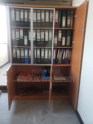 Large Desk + Filing Cabinet + Office Chair