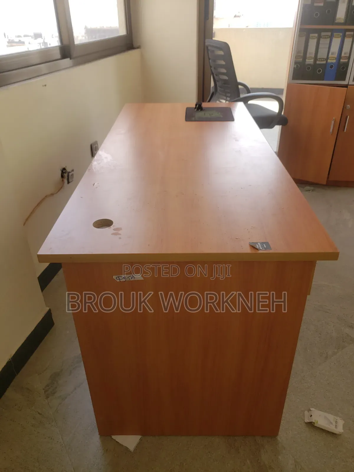 Large Desk + Filing Cabinet + Office Chair