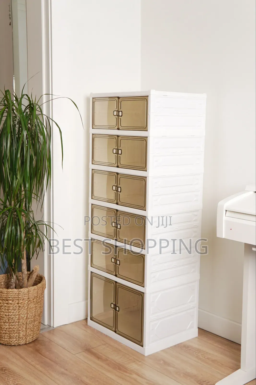 Foldable Plastic Shoes Rack and Multipurpose Organizer የጫማና የልብስ ቁምሳጥን