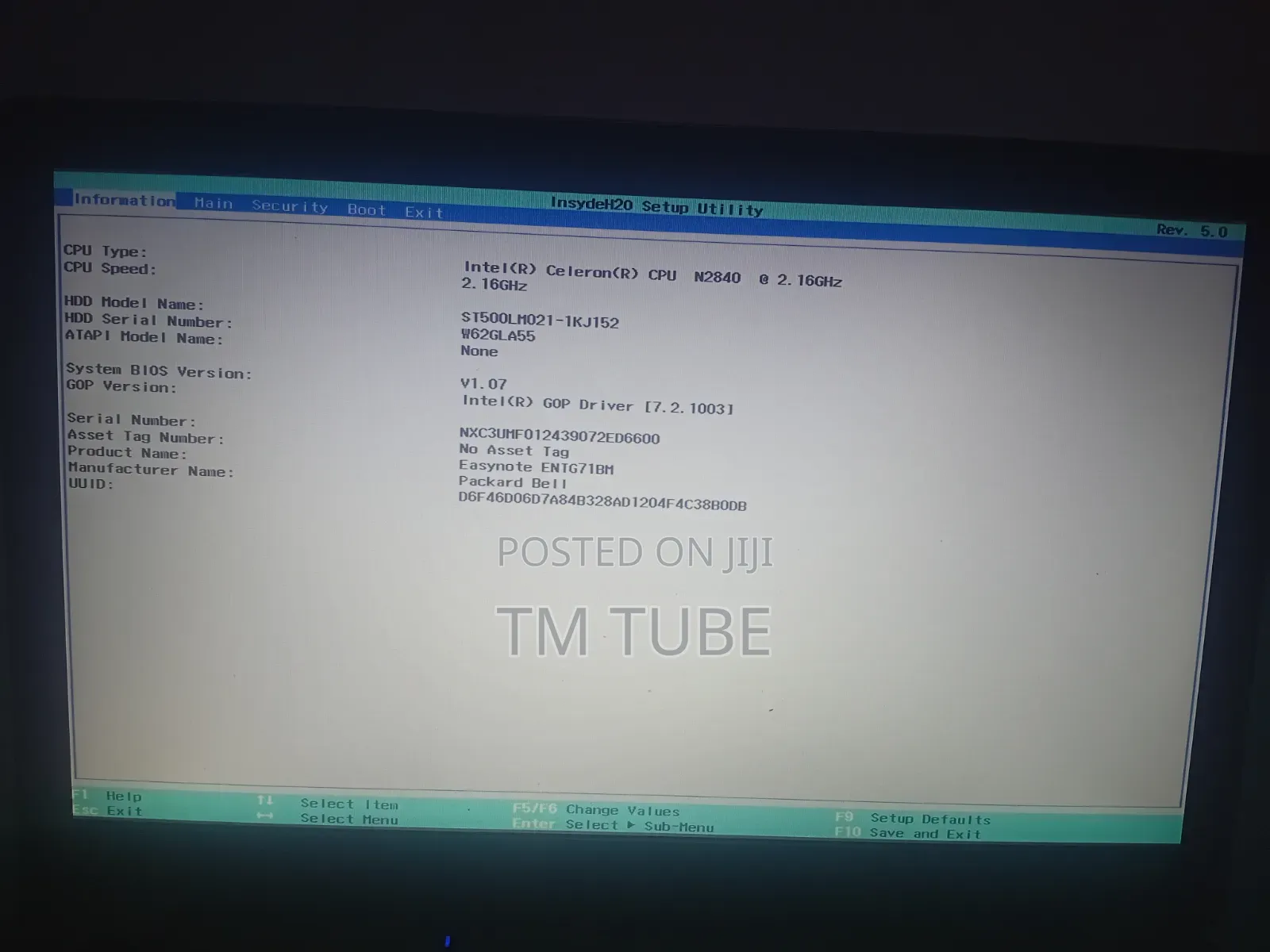 Laptop Packard Bell EasyNote LJ71 4GB Intel Celeron HDD 500GB