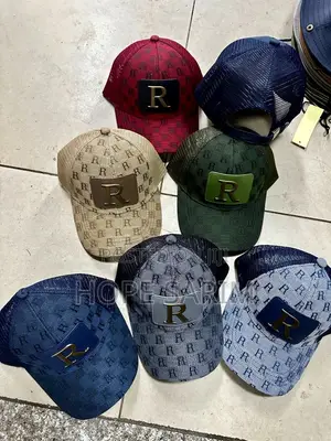 Luxury Monogram Gold Metal “R” Trucker Cap