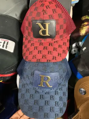 Luxury Monogram Gold Metal “R” Trucker Cap