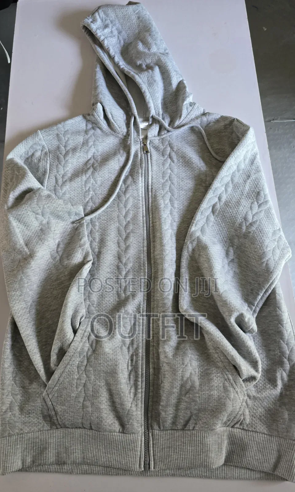 Cable Knit Zip Up Hoodie