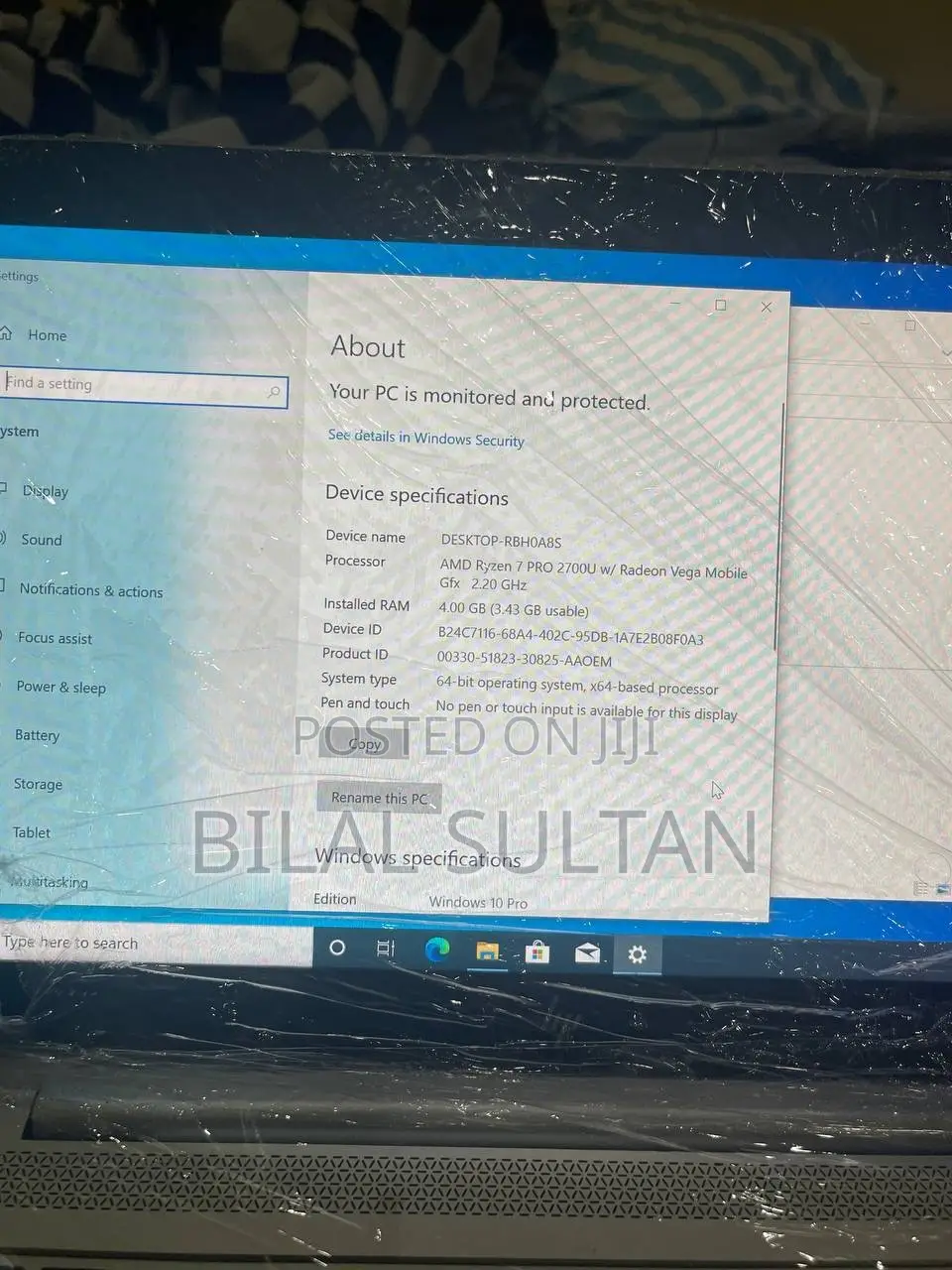 New Laptop HP 240 G6 4GB Intel Core i5 SSD 256GB