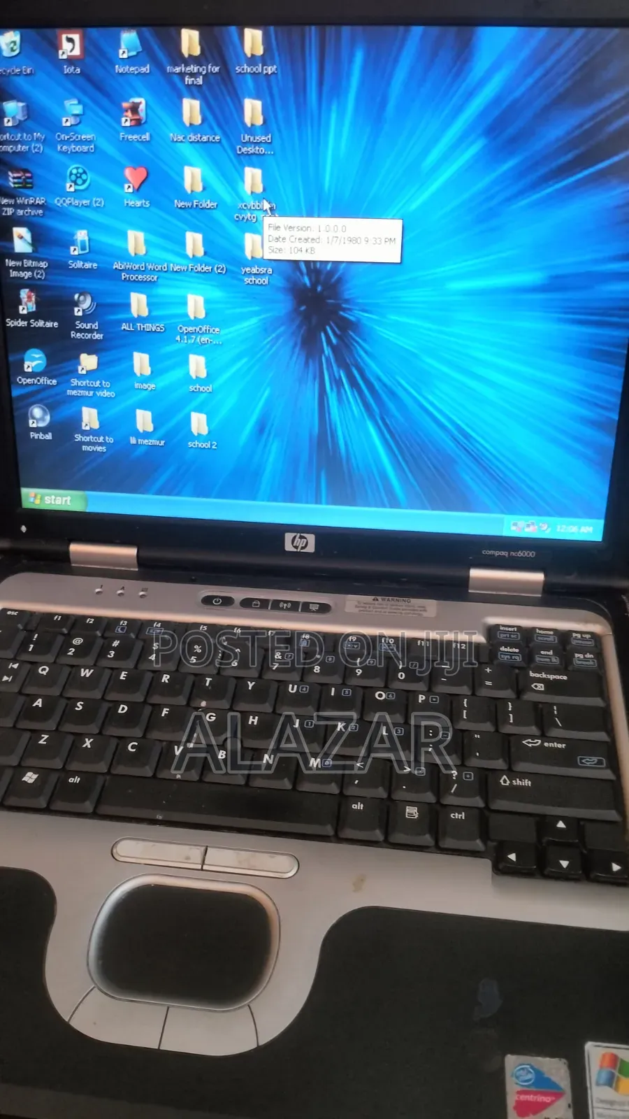 Laptop HP Compaq NC6000 1GB Intel HDD 16 GB